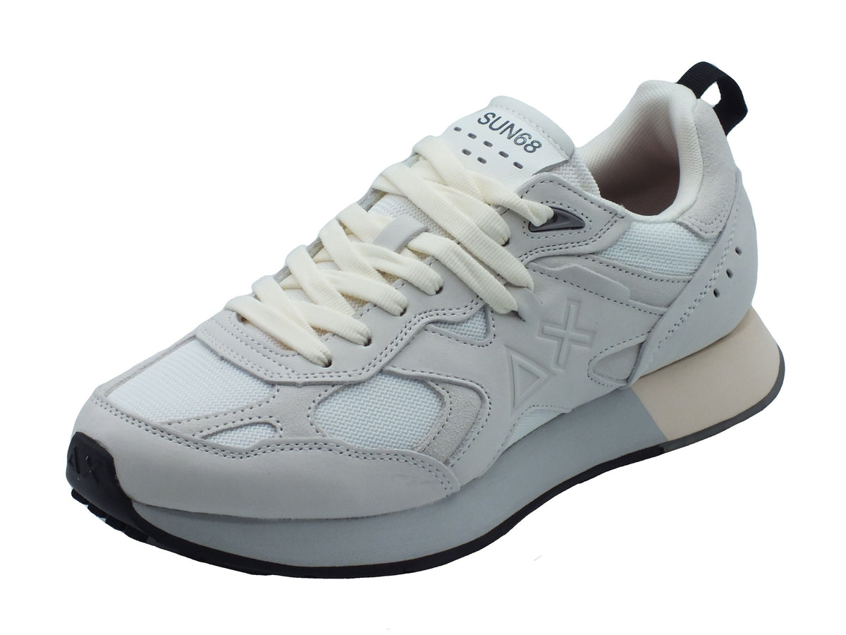 SUN68 SUN68 Sportive Uomo Z46127 Jaki Nubuck Bianco pelle bianco Bianco