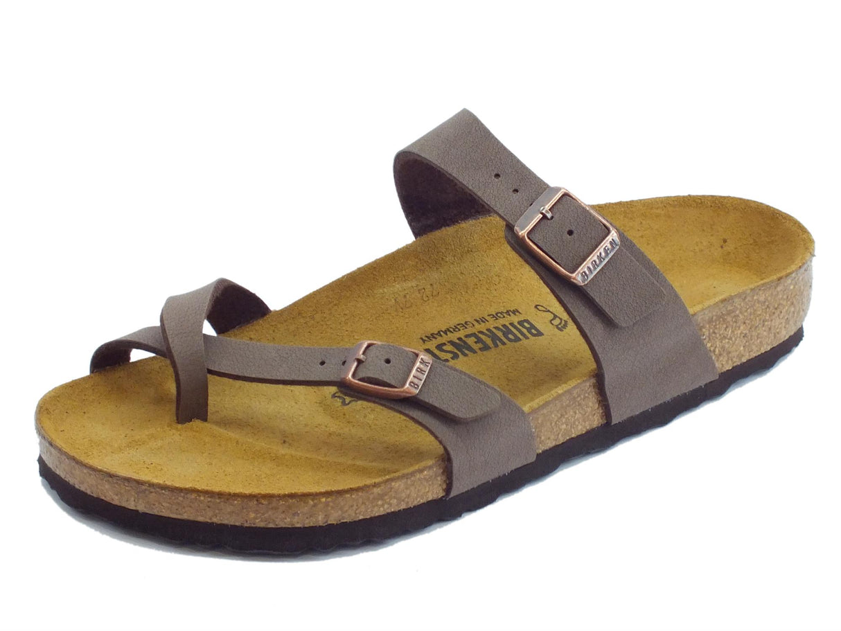 Birkenstock Infradito per uomo Birkenstock Mayari colore mocca sottopiede in scamosciato marrone Mocca