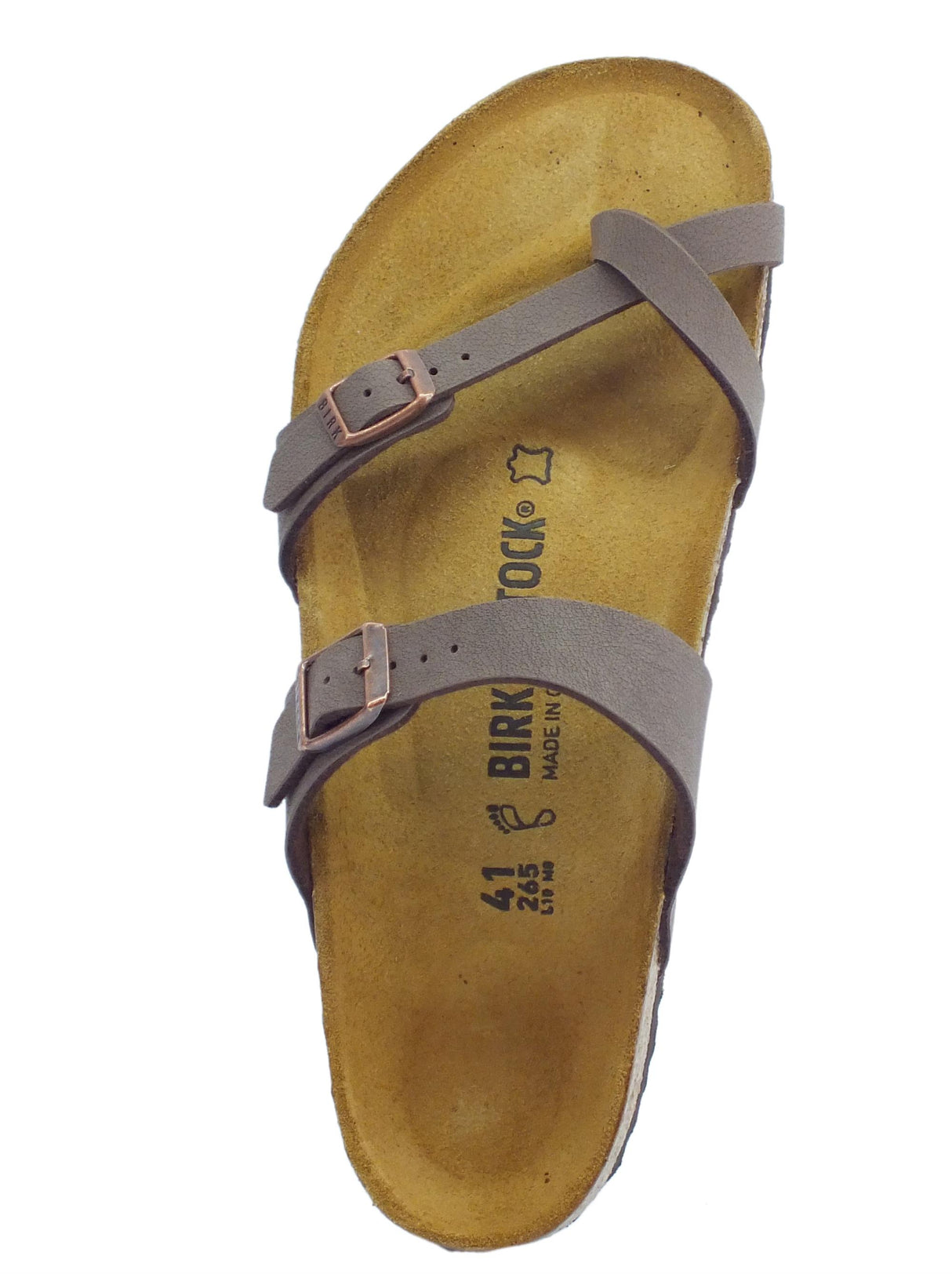 Birkenstock Infradito per uomo Birkenstock Mayari colore mocca sottopiede in scamosciato marrone Mocca