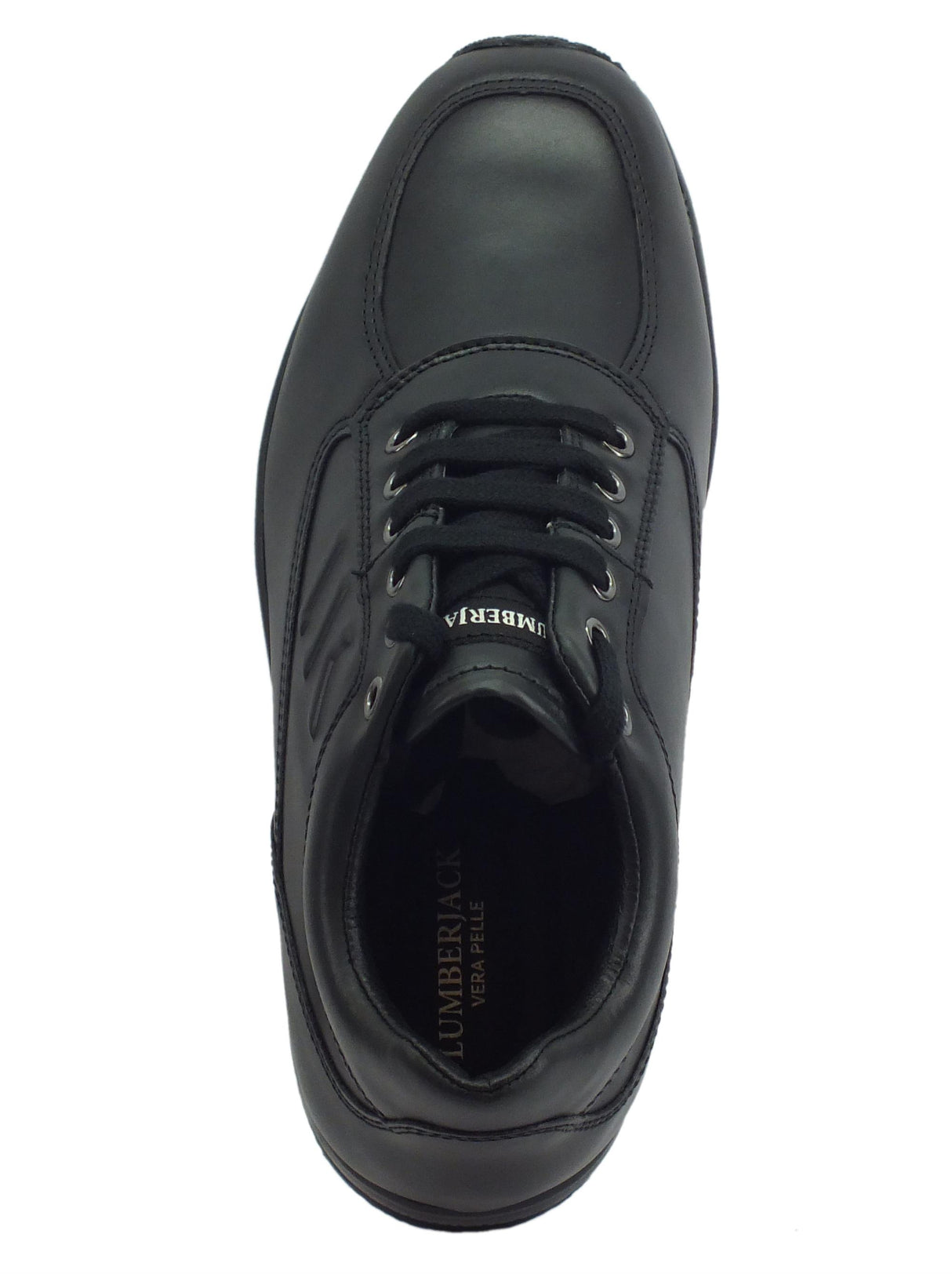 Lumberjack Scarponcini Lumberjack RAUL per uomo in pelle nera Nero