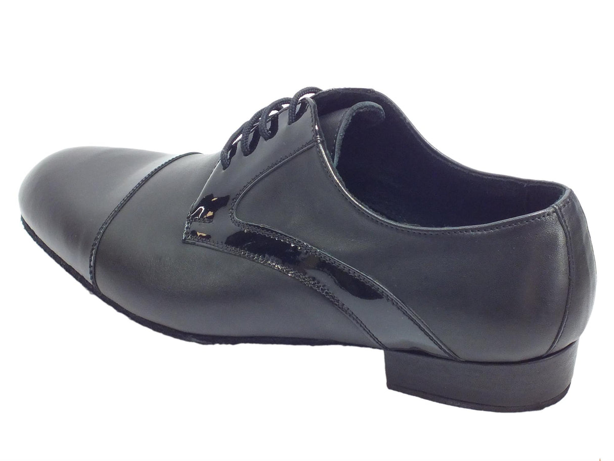 Vitiello dance shoes Scarpa da uomo per ballo standard in nappa e verniciato colore nero Nero