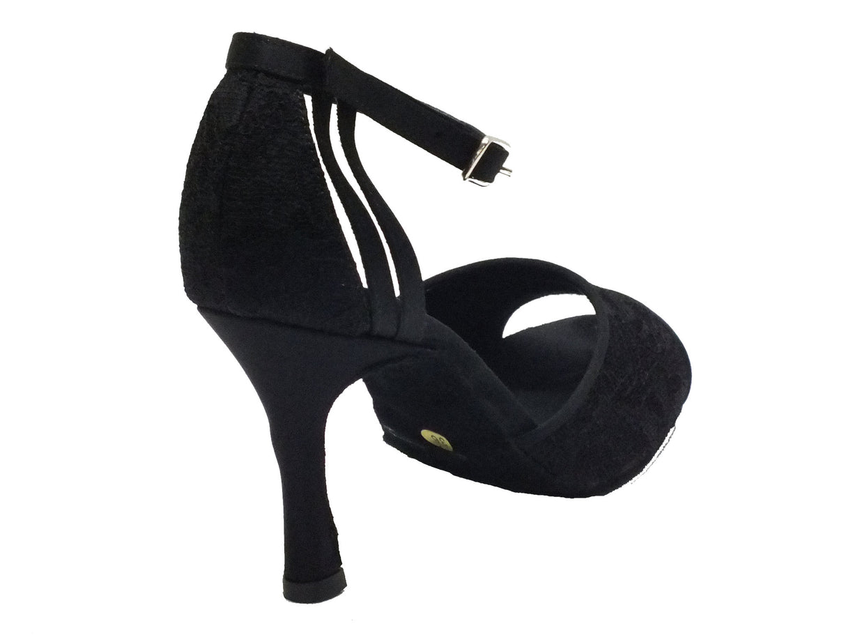 Vitiello dance shoes Scarpa da donna per ballo tango in macramè nero nero