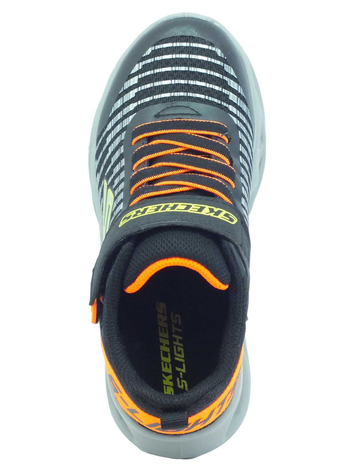 Skechers Skechers Lights 401650L Lights Novlo Black Orange Scarpe Sportive per Bambino in tessuto Black Orange