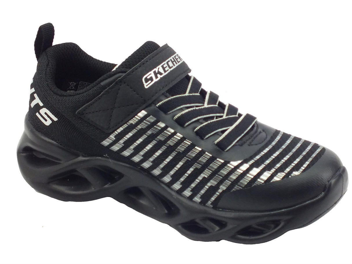 Skechers Skechers Lights 401650L Lights Novlo Black Silver Scarpe Sportive per Bambino in tessuto Black Silver