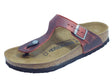 Birkenstock Birkenstock 1015546 Gizeh BS Earth Red Infradito Donna pelle rossa spazzolato sottopiede in pelle Red