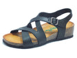 BioNatura BioNatura 12 A 2104 IMB T Pelle Gaucho Nero Sandali per Donna zeppa bassa nero