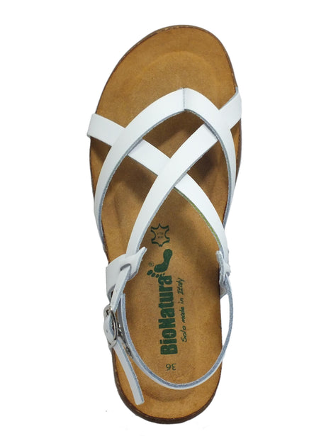BioNatura BioNatura Infradito zeppa bassa Donna 34 A 2005 IMB By Cast Bianco pelle bianco Bianco