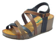 BioNatura BioNatura 37 A 2108 IM TU Pelle Gaucho Multi Brandy Sandali per Donna zeppa alta Gaucho Multi Brandy