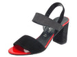 Cinzia Soft Cinzia Soft IBBF918 Camoascio Poisse Nero Rosso Sandali per Donna eleganti vintage tacco alto Nero Rosso