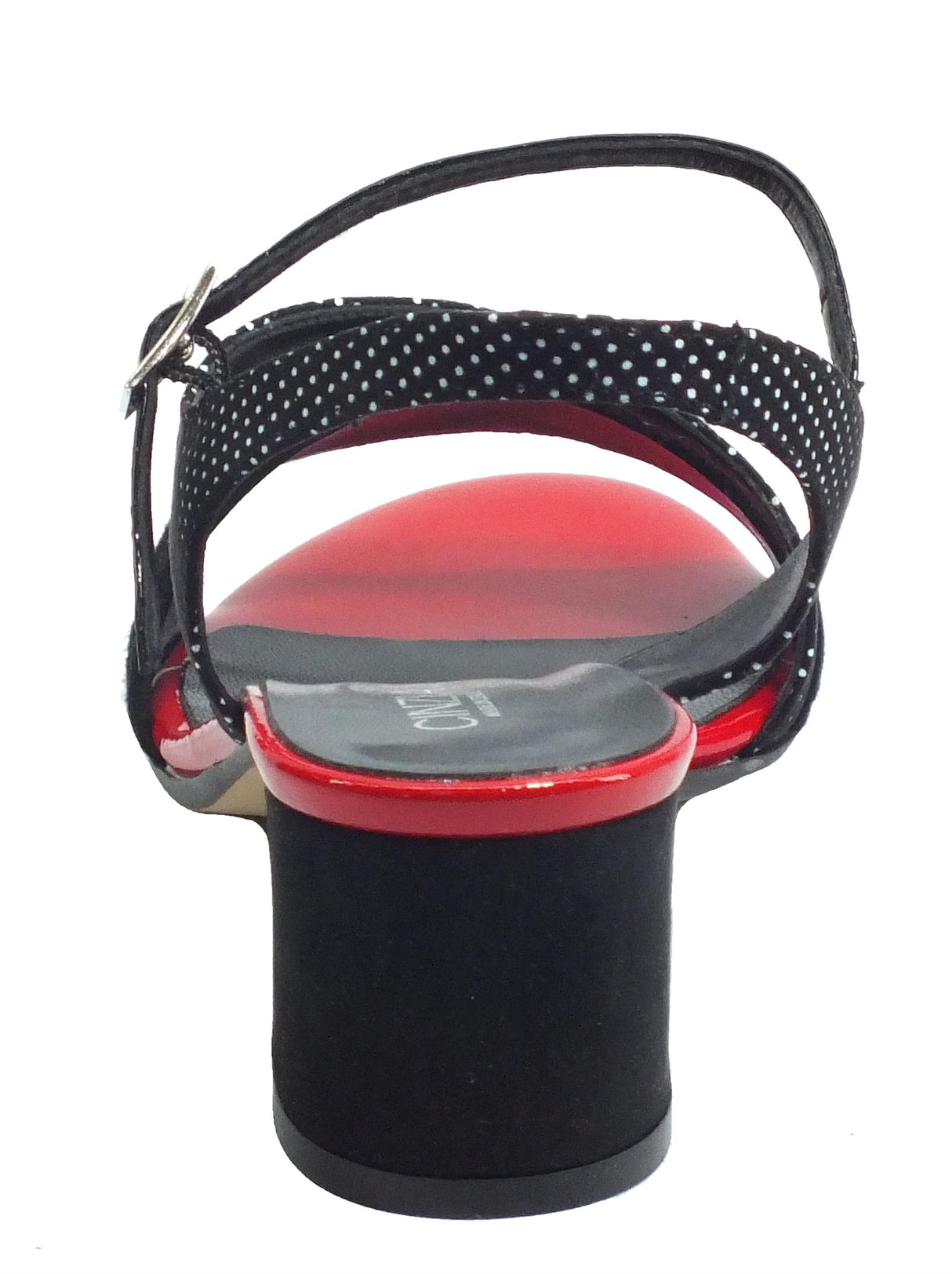 Cinzia Soft Cinzia Soft IBBF962 Camoascio Poisse Nero Rosso Sandali per Donna eleganti vintage tacco medio Nero Rosso