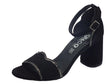 Igi&Co Igi&Co 5192400 Capra Scamosc. Nero Sandali Donna tacco alto in nabuk fibietta caviglia Nero