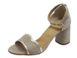 Igi&Co Igi&Co 5192411 Capra Scamosc. Taupe Sandali Donna tacco alto in nabuk fibietta caviglia Taupe