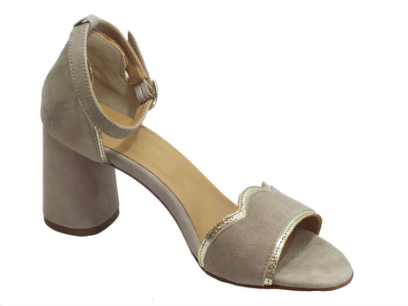 Igi&Co Igi&Co 5192411 Capra Scamosc. Taupe Sandali Donna tacco alto in nabuk fibietta caviglia Taupe