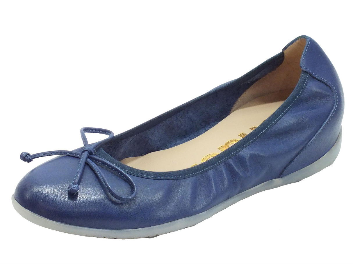 Wonders Wonders A-1101 Sauvag Baltic Ballerine alto in pelle blu baltico Sauvag Baltic