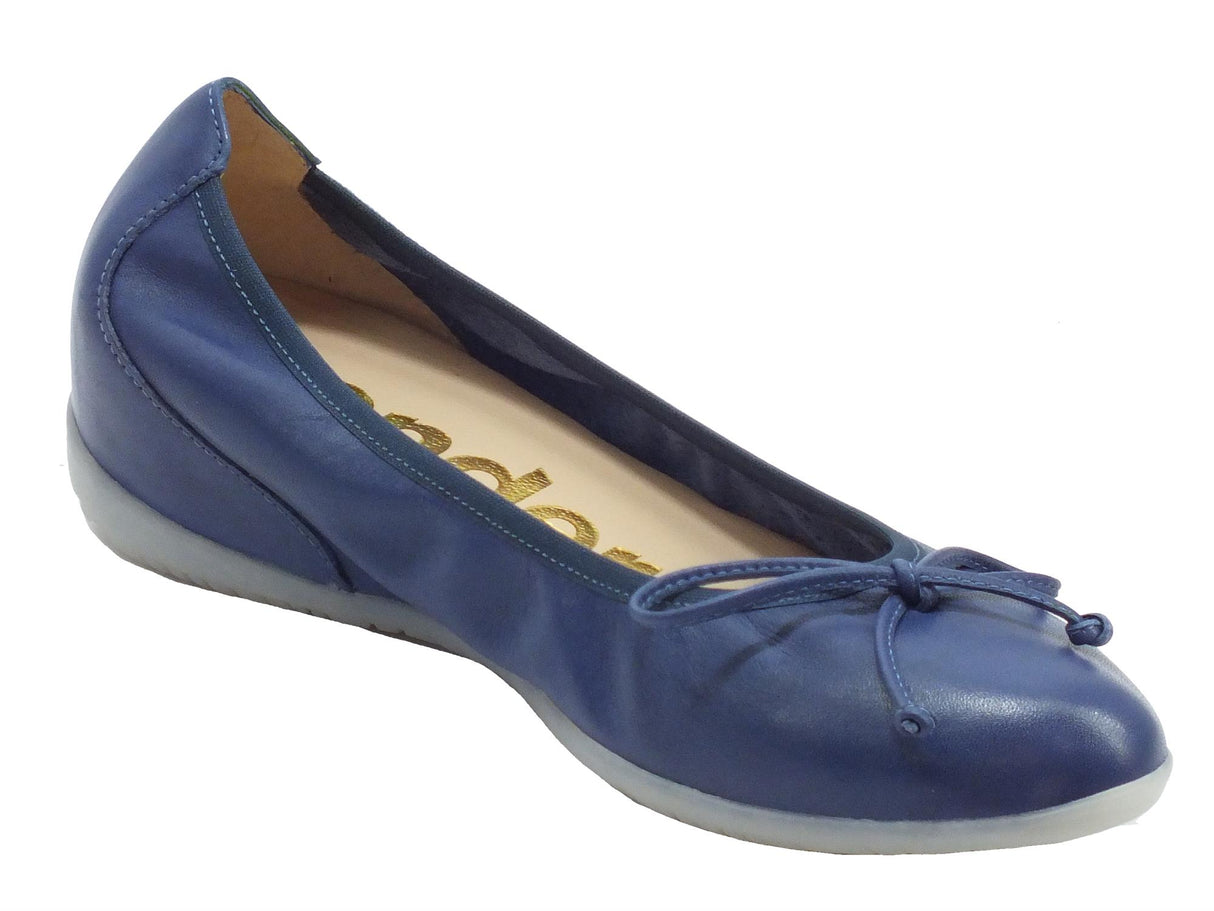 Wonders Wonders A-1101 Sauvag Baltic Ballerine alto in pelle blu baltico Sauvag Baltic