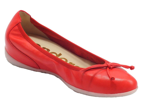 Wonders Wonders A-1101 Sauvag Rojo Ballerine alto in pelle rossa Sauvag Rojo