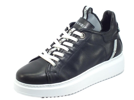 CafèNoir CAFèNOIR FDE121 010 Nero Sneakers Donna in pelle con zeppa nero