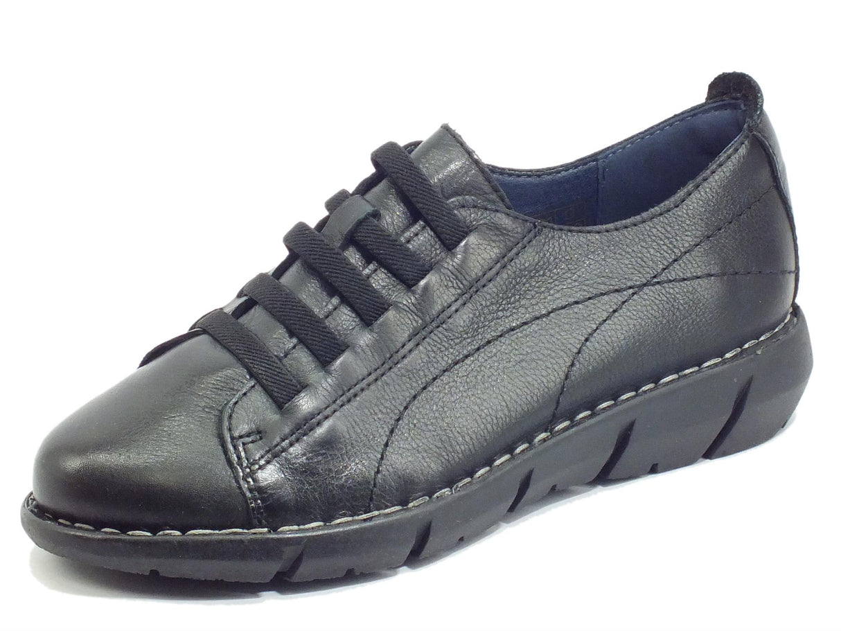 Cinzia Soft Cinzia Soft IV12041 Black Mocassini per donna in pelle con elastici frontali Black