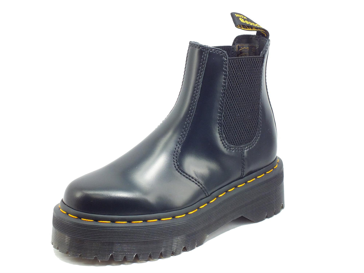 Dr. Martens Dr. Martens 24687001 2976 Quad Black Polished S. Scarponcino per Donna modello Beatles in pelle Black
