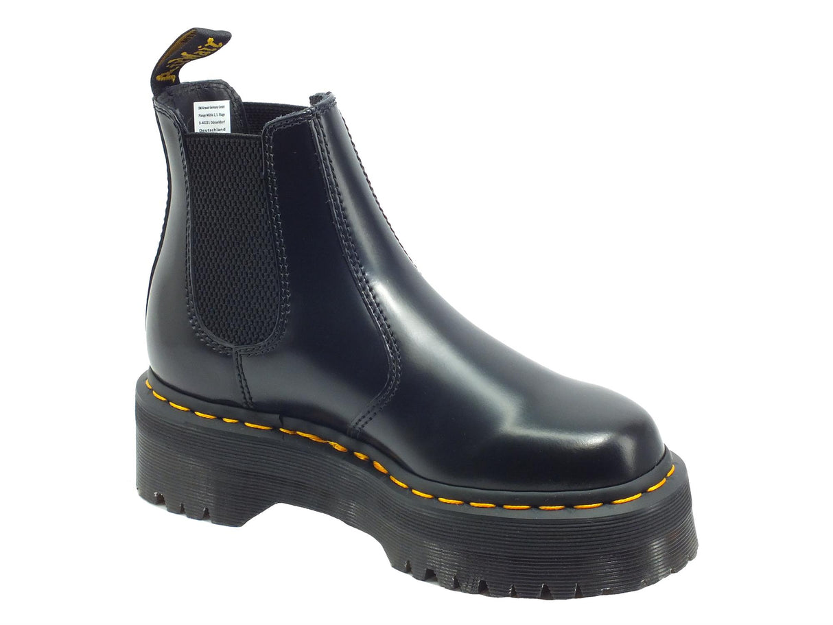 Dr. Martens Dr. Martens 24687001 2976 Quad Black Polished S. Scarponcino per Donna modello Beatles in pelle Black
