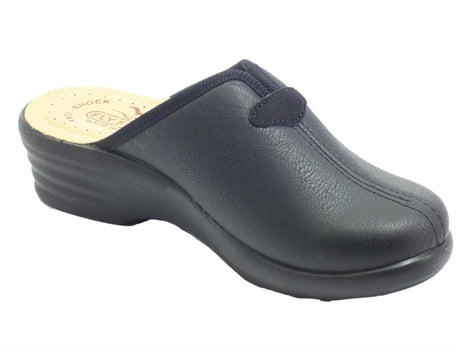 FlyFlot Fly Flot L8 870 2E Nero Pantofole per Donna in ecopelle elasticizzata nera sottopiede anatomico Nero