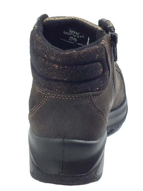 Grisport Grisport Active 5222VV Piombo Vesuvio Tronchetti per Donna in Nabuk con zeppa media antistatica Piombo Vesuvio