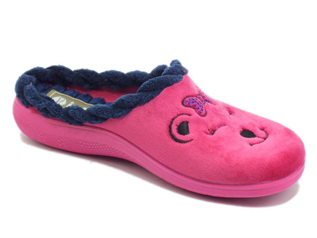 InBlu InBlu EC000064 Fuxia Pantofole per Donna in tessuto fantasia orsetto Fuxia