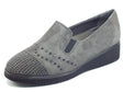 Melluso Melluso R35119 Angela Smog Mocassini per donna in camoscio con bulloncini neri zeppa bassa Smog