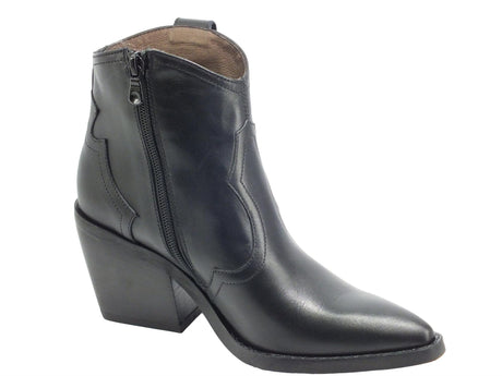 Nero Giardini NeroGiardini I013273D Nero Scarponcini modello Texano per Donna in pelle tacco alto Nero