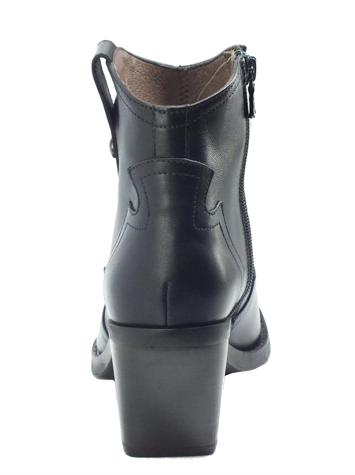 Nero Giardini NeroGiardini I013273D Nero Scarponcini modello Texano per Donna in pelle tacco alto Nero