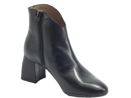 Wonders Wonders I-7735 ISEO I Negro Tronchetti accollati con tacco alto per Donna in pelle Negro