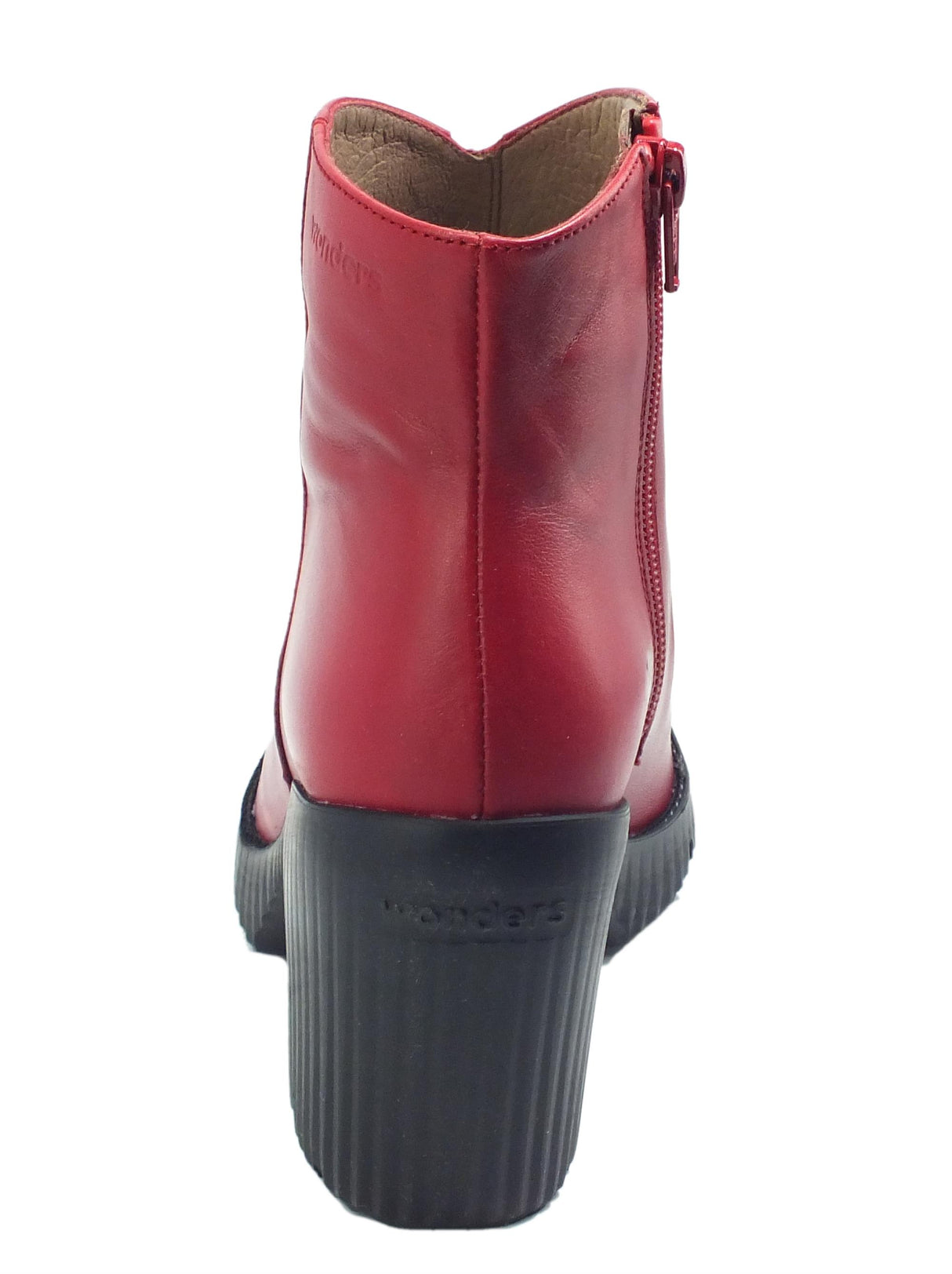 Wonders Wonders M-4513 Velvet Rubi Tronchetti accollati con tacco alto per Donna in pelle Rubi