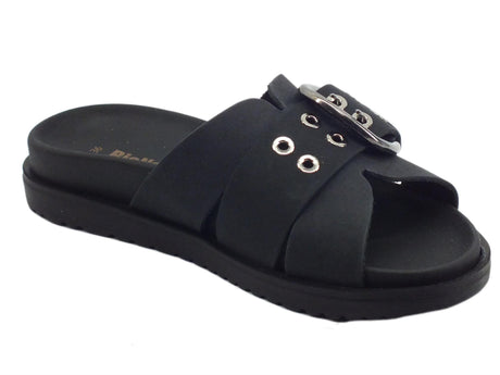 BioNatura BioNatura 92A2140 Nabner Nabuk Nero Sandali ciabatte per Donna nero