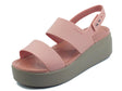 Crocs Crocs brooklyn low wedge pale blush Sandali per Donna in gomma rosa con zeppa rosa