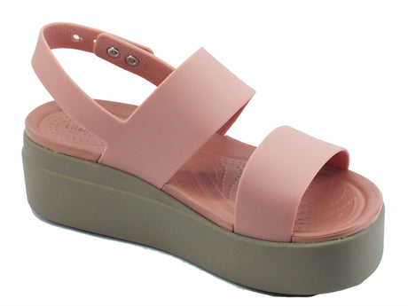 Crocs Crocs brooklyn low wedge pale blush Sandali per Donna in gomma rosa con zeppa rosa