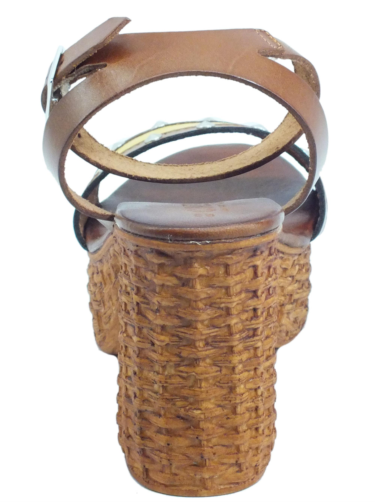 Cinzia Soft Cinzia Soft CB85389K Giallo Sandali per Donna in pelle tacco alto effetto vimini Giallo