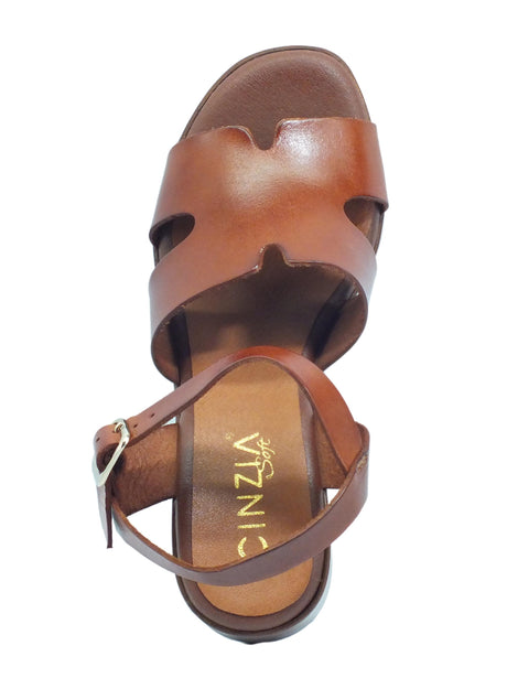 Cinzia Soft Cinzia Soft IEL869115T Cuero Sandali per Donna in pelle tacco alto e plateau Cuero