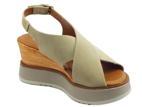 Cinzia Soft Cinzia Soft ME3169 Beige Sandali per donna con zeppa alta effetto legno Beige