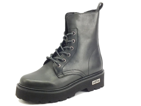 CULT CULT CLE103130 Slash 1814 Mid Black Anfibi per Donna in pelle Black