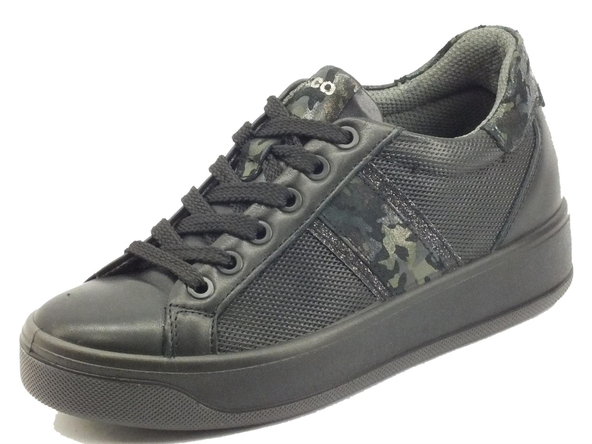 Igi&Co Igi&Co 8172500 Nappa Soft Nero Sneakers Donna in pelle e tessuto nero