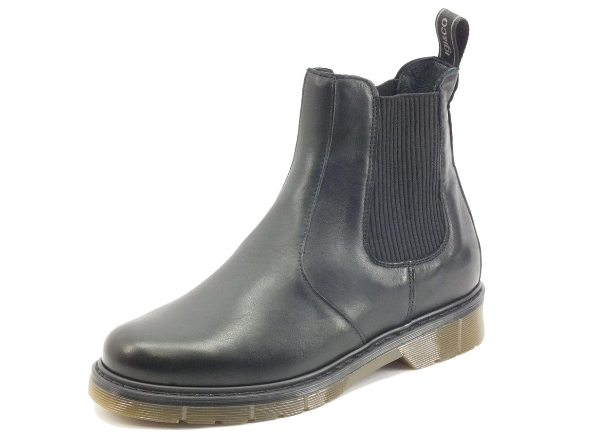 Igi&Co Igi&Co 8188300 Nappa Foulard Nero Scarponcini modello Beatles per Donna in pelle tacco basso nero