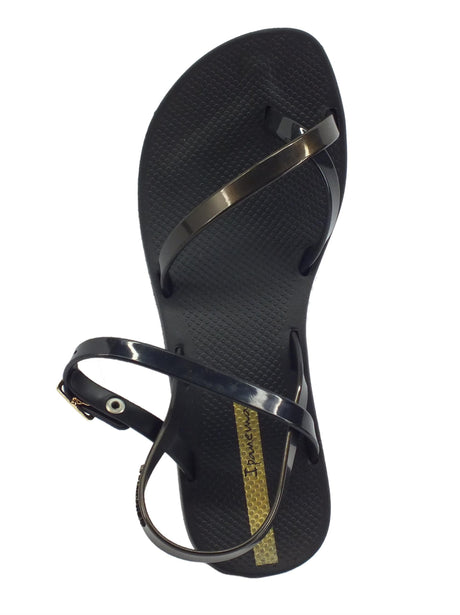 Ipanema Ipanema 82842 Fashion Sand VIII Black Gold Sandali Infradito per Donna in caucciù Black