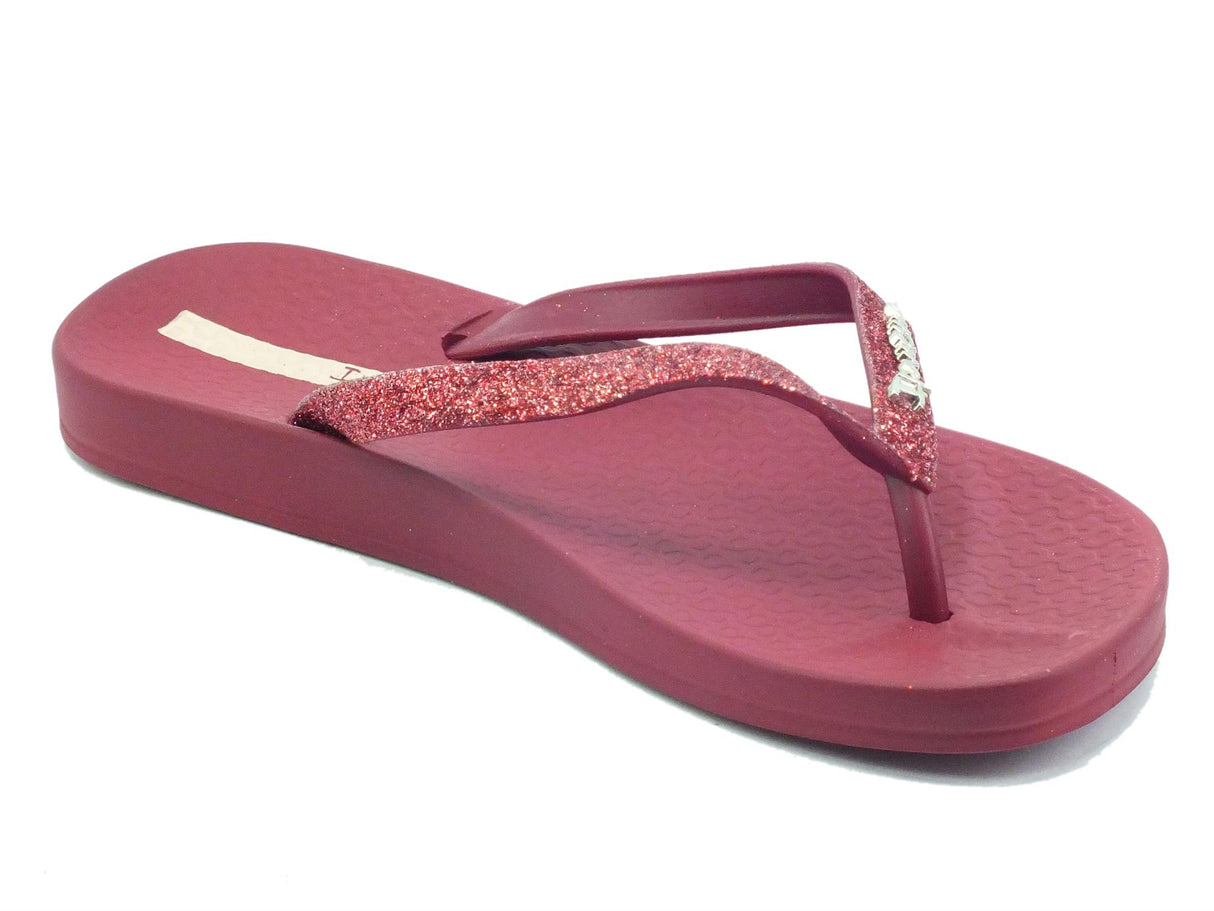 Ipanema Ipanema 83140 Anat Lolita Red Glitter Red Infradito per Donna in caucciù zeppa bassa Glitter Red
