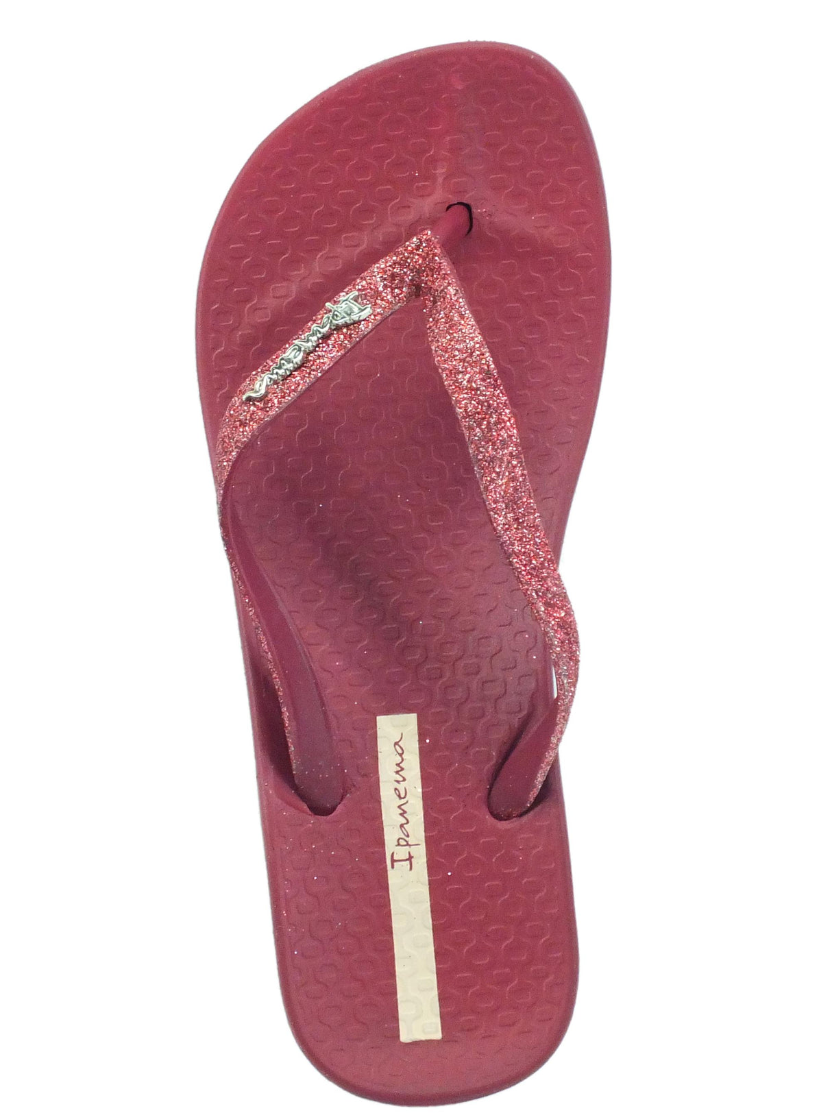 Ipanema Ipanema 83140 Anat Lolita Red Glitter Red Infradito per Donna in caucciù zeppa bassa Glitter Red