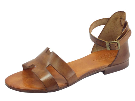 Nuova Cuoieria Nuova Cuoieria B53-49 Bruno Sandali artigianali con fibietta per donna in pelle tacco basso Bruno