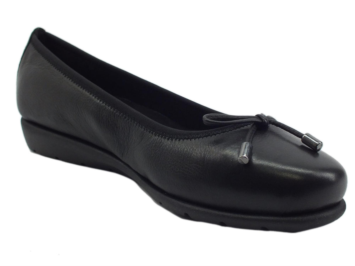 Valleverde ValleverdeVS10100 Nappa Nera Ballerine per donna in pelle nero