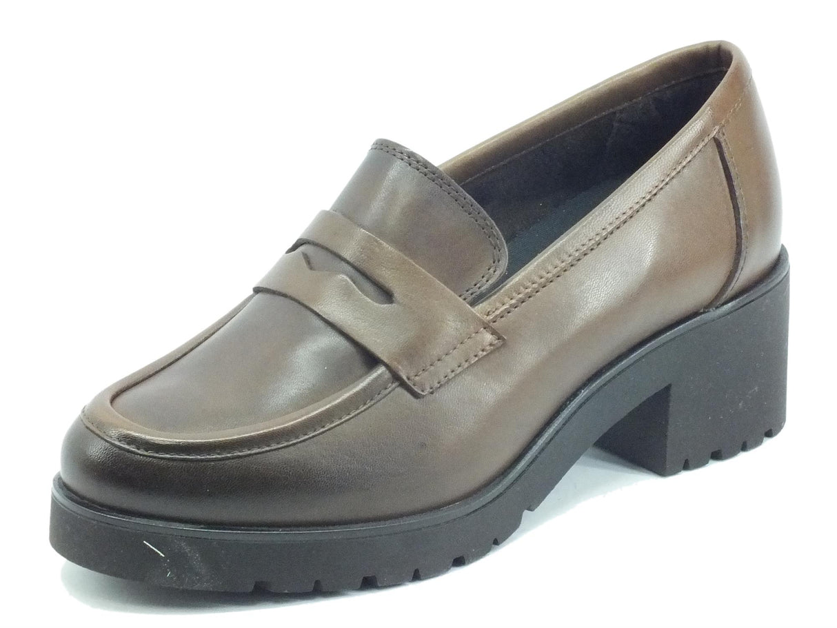 Cinzia Soft Cinzia Soft MI655035 Cuoio Mocassini classici per Donna in pelle con tacco medio Cuoio