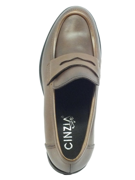Cinzia Soft Cinzia Soft MI655035 Cuoio Mocassini classici per Donna in pelle con tacco medio Cuoio