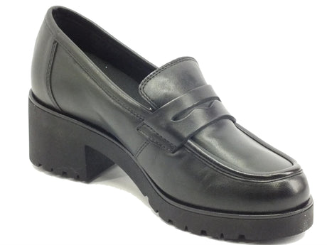 Cinzia Soft Cinzia Soft MI655035 Nero Mocassini classici per Donna in pelle con tacco medio Nero