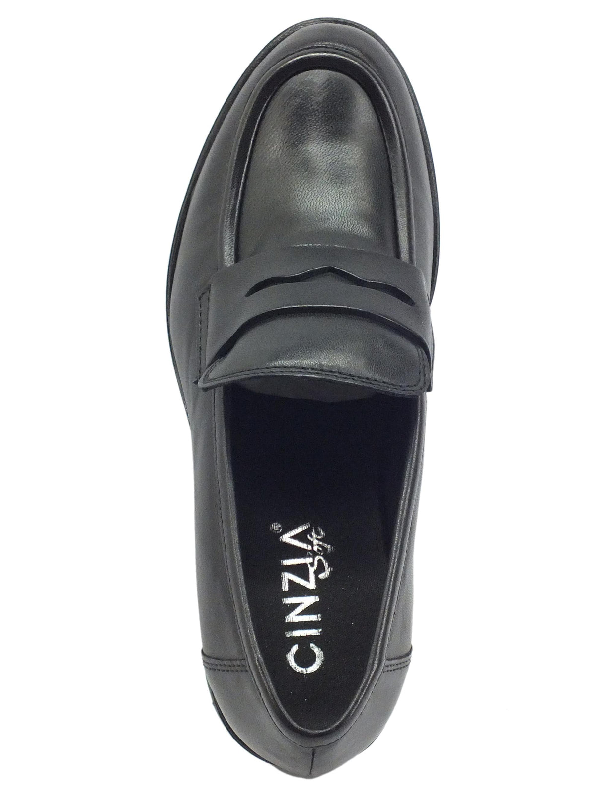 Cinzia Soft Cinzia Soft MI655035 Nero Mocassini classici per Donna in pelle con tacco medio Nero